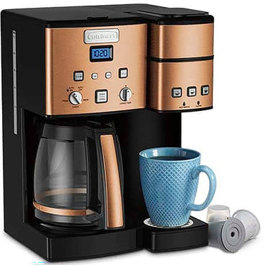 Cuisinart Coffee Maker 12 Cup w/ 3 Single-Size Brewers Copper - Factory Refurbished