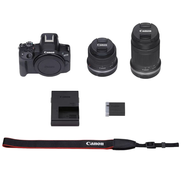 Canon EOS R50 Mirrorless Camera with 2 Lens Kit 18-45mm + 55-210mm IS STM 5811C022