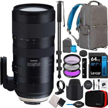 Tamron SP 70-200mm F/2.8 Di VC USD G2 Nikon F-Mount Lens Telephoto Zoom + Pro Bundle