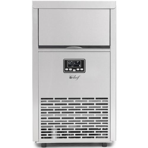 Deco Chef USED 99LB Commercial Ice Maker, 33LB Storage Capacity, Stainless Steel