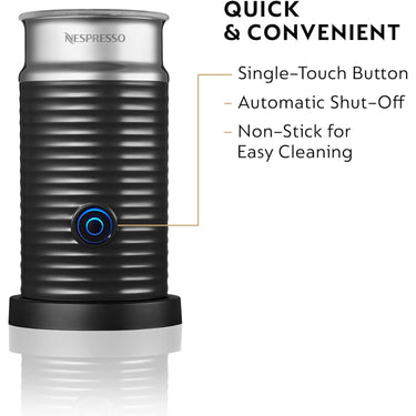 Nespresso Aeroccino 3 Milk Frother - Black (Refurbished)