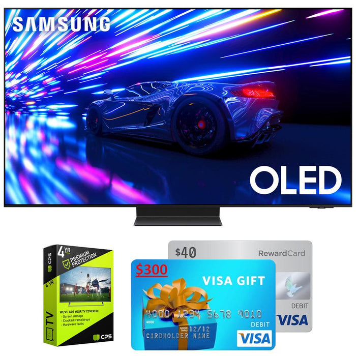 Samsung S95D 65" HDR OLED Smart TV (2024) w/ 4 Year Warranty + 340 Gift Card Bundle