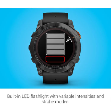 Garmin fenix 7X Pro Solar, Glass, Slate Gray Steel, Black