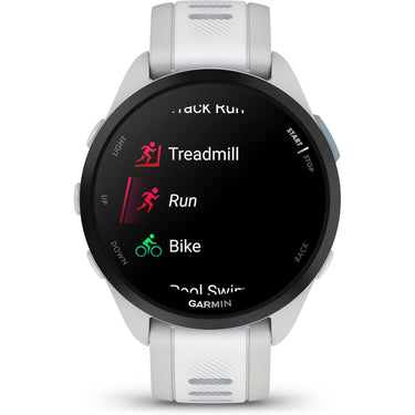 Garmin Forerunner 165 Music Smart Sport Watch, Mist Gray + Whitestone