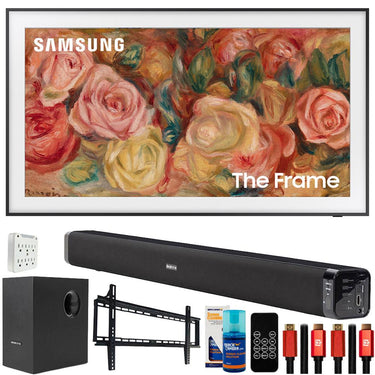 Samsung 50" The Frame QLED 4K Smart TV (2024) with Deco Gear Home Theater Bundle