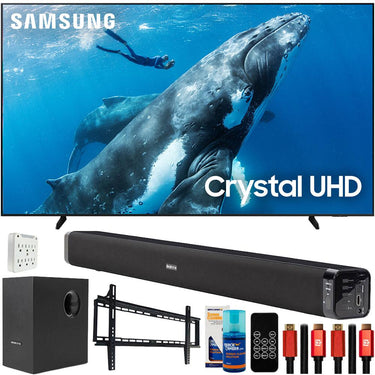 Samsung 98" DU9000 Crystal UHD LED 4K Smart TV (2024) with Deco Gear Home Theater Bundle