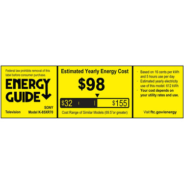 Sony BRAVIA 7 K85XR70 85 inch 4K HDR Smart QLED Mini-LED TV (2024)