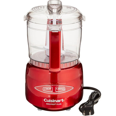 Cuisinart Mini Prep Plus Food Processor, 3 Cup, Metallic Red, Factory Refurbished
