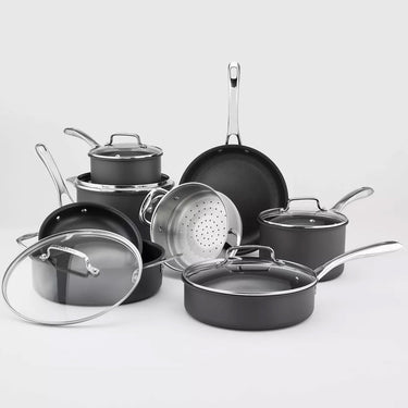 Cuisinart Chef's Classic Nonstick Hard Anodized Cookware 13 Piece Set, Black