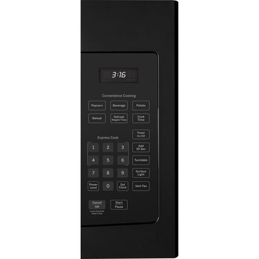 GE 1.6 Cu. Ft. Over-the-Range Microwave Oven Black + Oven Mitt & 3 Year Warranty
