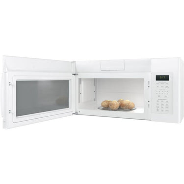 GE 1.7 Cu. Ft. Over-the-Range Sensor Microwave Oven White + Mitt & 3 Yr Warranty