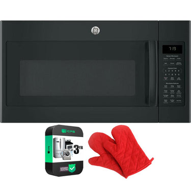GE 1.9 Cu. Ft. Over-the-Range Microwave Black with Oven Mitt and 3 Year Warranty