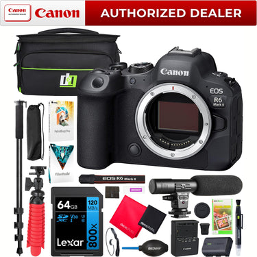 Canon EOS R6 Mark II Full Frame Mirrorless Camera Body with Accessories Kit Bundle