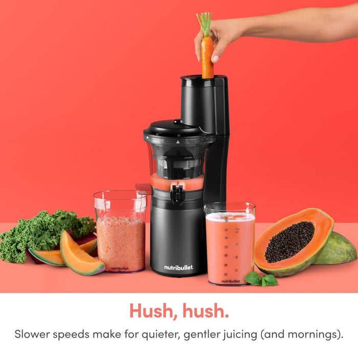 NutriBullet Slow Masticating Juicer Machine 150 Watts, Charcoal Black