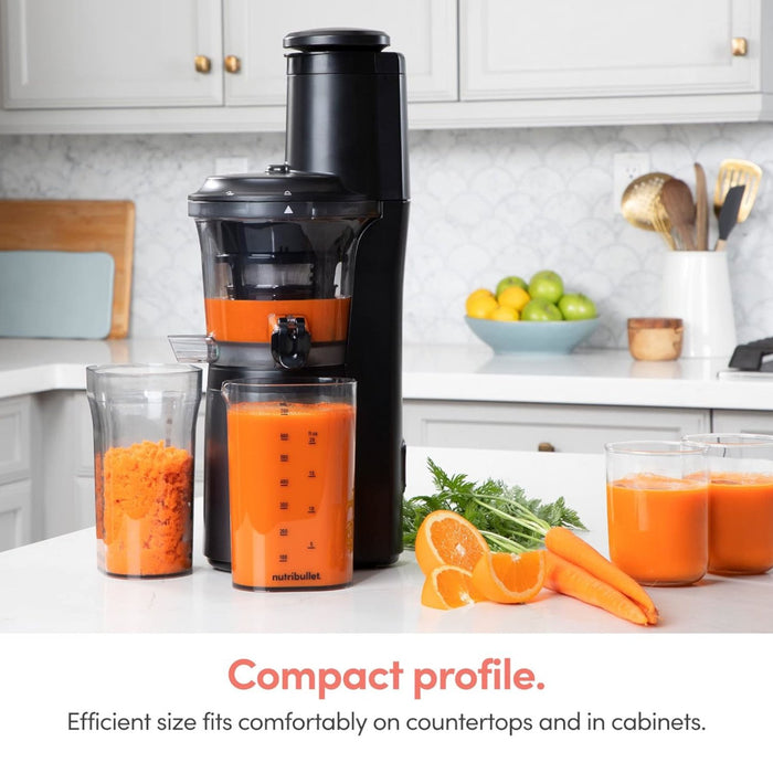 NutriBullet Slow Masticating Juicer Machine 150 Watts, Charcoal Black