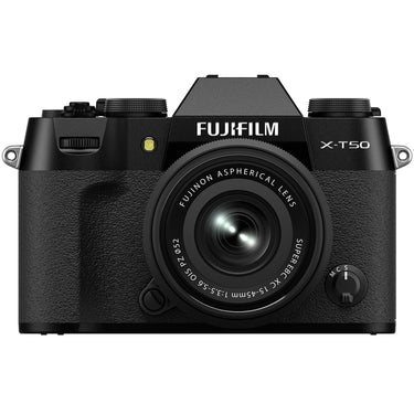 Fujifilm X-T50 Mirrorless Digital Camera (Black) with XC15-45mmF3.5-5.6 OIS PZ Lens Kit