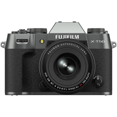 Fujifilm X-T50 Digital Camera (Charcoal Silver) w/ XF16-50mmF2.8-4.8 R LM WR Lens Kit