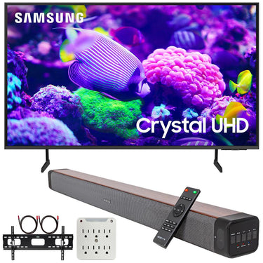 Samsung DU7200 85" Crystal 4K UHD Smart TV (2024) + Premium Soundbar + Mount Kit