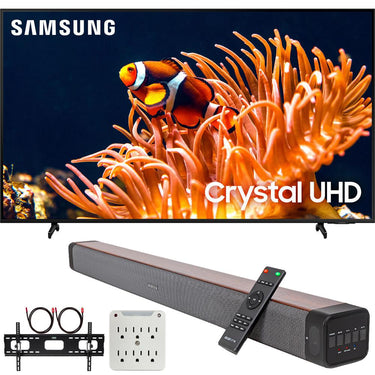 Samsung DU8000 85" Crystal 4K UHD Smart TV (2024) + Premium Soundbar + Mount Kit