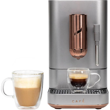 Cafe Affetto Automatic Espresso Machine, Milk Frother, Silver, 1.2L Open Box