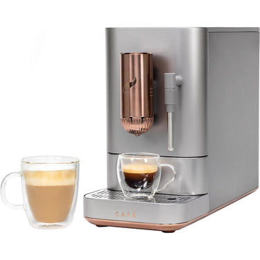 Cafe Affetto Automatic Espresso Machine, Milk Frother, Silver, 1.2L Open Box