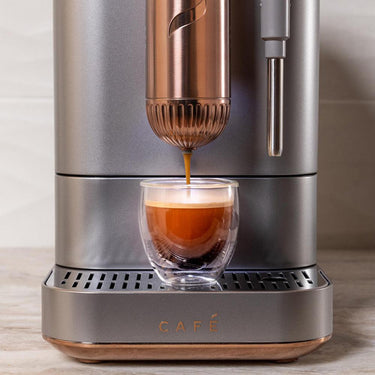 Cafe Affetto Automatic Espresso Machine, Milk Frother, Silver, 1.2L Open Box