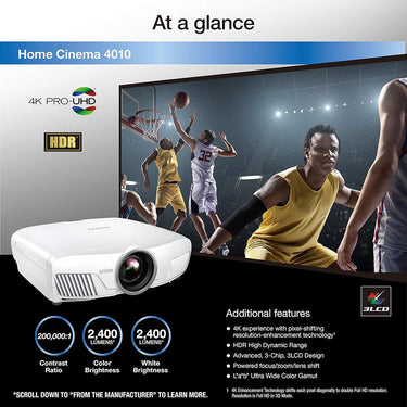 Epson Epson Home Cinema 4010 4K PRO-UHD 3-Chip Projector with HDR - Open box