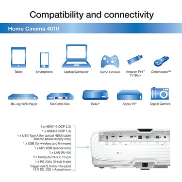 Epson Epson Home Cinema 4010 4K PRO-UHD 3-Chip Projector with HDR - Open box