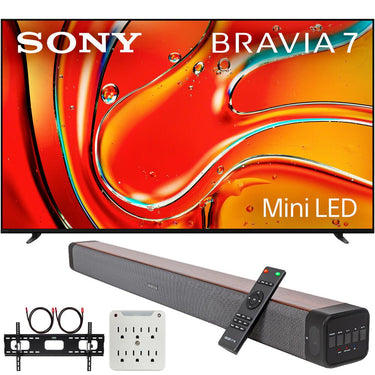 Sony BRAVIA 7 65" 4K HDR QLED Mini-LED TV (2024) + Premium Soundbar + Mount Kit