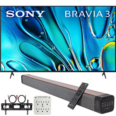 Sony BRAVIA 3 43 inch 4K HDR Smart LED TV (2024) + Premium Soundbar + Mount Kit