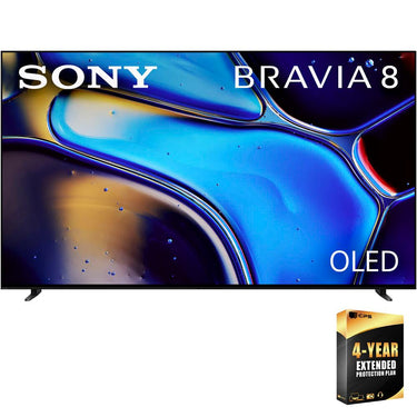 Sony BRAVIA 8 655XR80 65 Inch 4K HDR OLED TV (2024) + 4 Year CPS Protection Pack