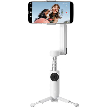 Insta360 Flow Gimbal Stabilizer for Smartphone White w/ 3-Axis Stabilization, AI Tracking