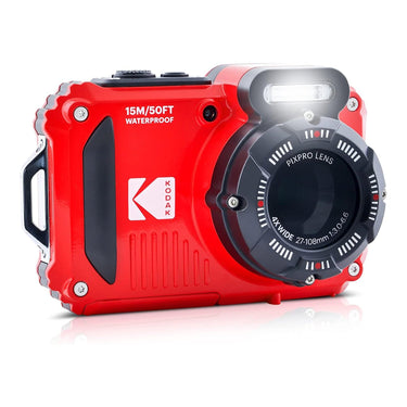 Kodak PIXPRO WPZ2 FHD Rugged Digital Camera, 16MP, Red + 64GB Memory Card Bundle