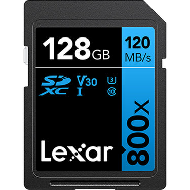 Lexar High-Performance 800x PRO BLUE Series 128GB SDHC Memory Card