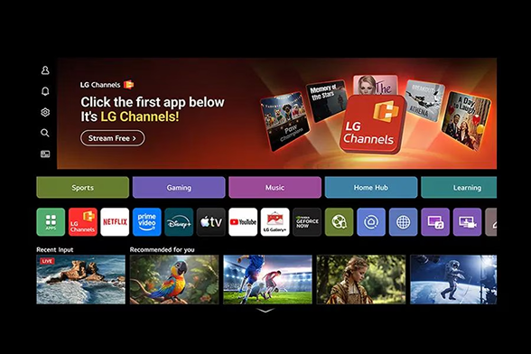 Experience LG's Award-winning Smart TV platform powered by AI
