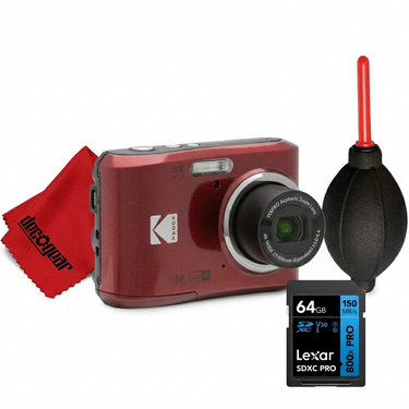 Kodak PIXPRO FZ45 16MP Digital Camera, Red - FZ45RD