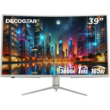 Deco Gear 39" Curved Widescreen Gaming Monitor, 2560x1440, 165 Hz, HDR400, 16:9, White