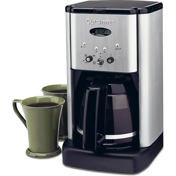 Cuisinart DCC-1200 Brew Central 12 Cup Coffeemaker Gold Tone Filter Two 16 Oz Mugs Bundle