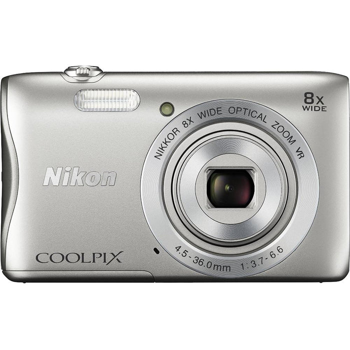Nikon COOLPIX S3700 20.1MP 8x Optical Zoom WiFi Digital Camera - Refurbished