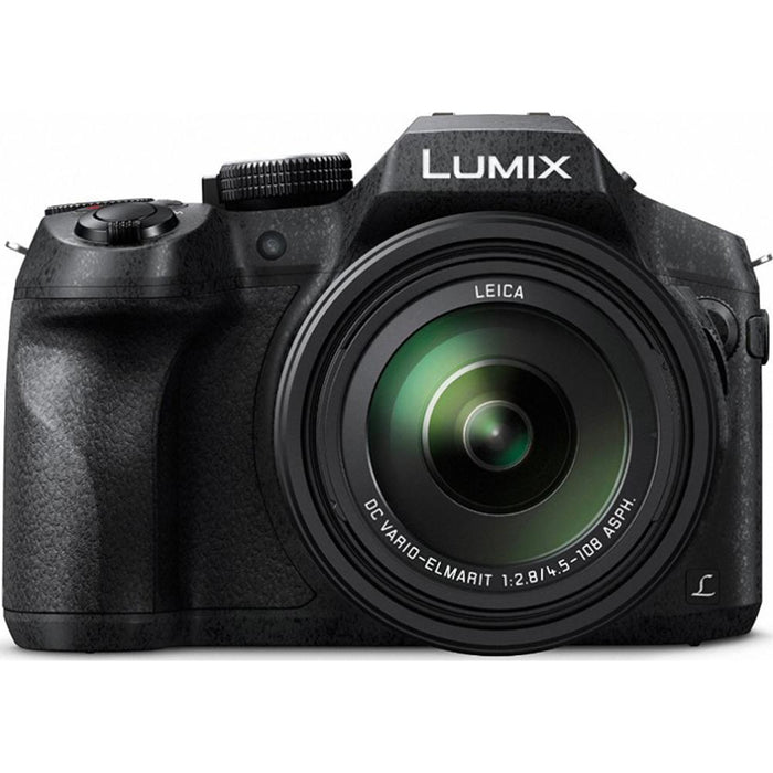 Panasonic DMC-FZ300K LUMIX FZ300 4K 24X F2.8 Long Zoom Digital Camera Black Bundle