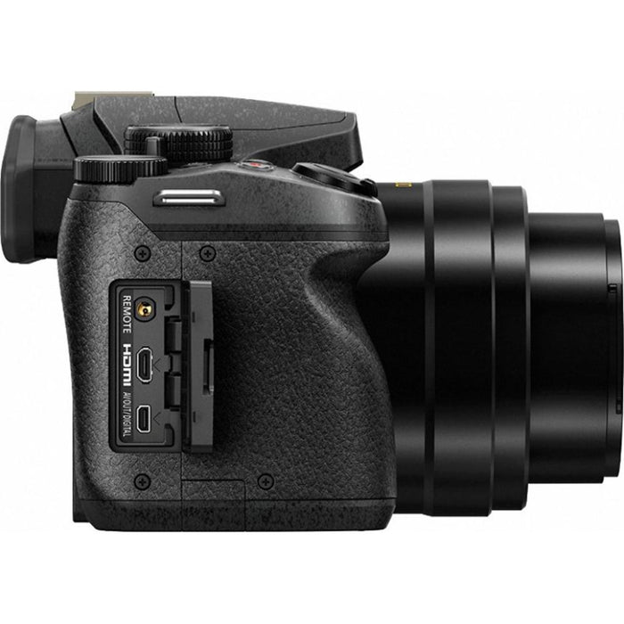 Panasonic DMC-FZ300K LUMIX FZ300 4K 24X F2.8 Long Zoom Digital Camera Black Bundle