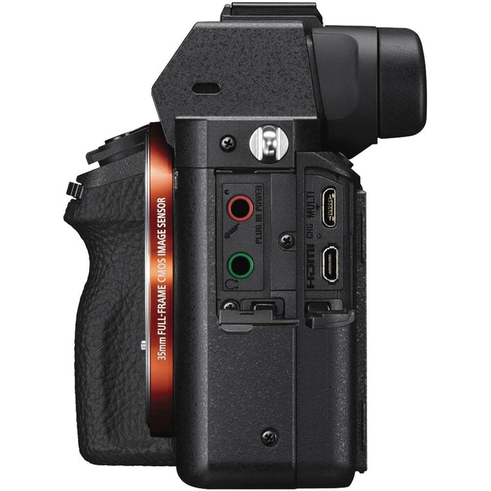 Sony Alpha 7II Mirrorless Interchangeable Lens Camera Body 35mm Prime Lens Bundle