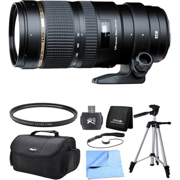 Tamron SP 70-200mm F/2.8 DI VC USD Telephoto Zoom Lens For Nikon Exclusive Pro Kit
