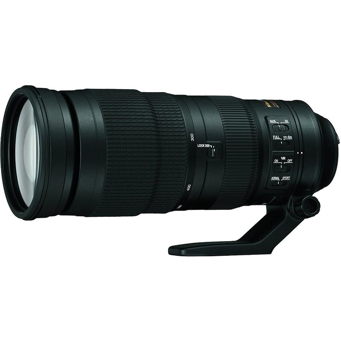 Nikon 200-500mm f/5.6E ED VR AF-S NIKKOR Zoom Lens for Digital SLR Camera 64GB Bundle