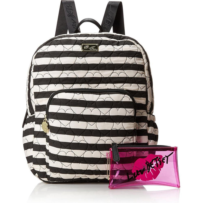 Betsey Johnson Luv Betsey Grand Quilted Compact Backpack - Stripes