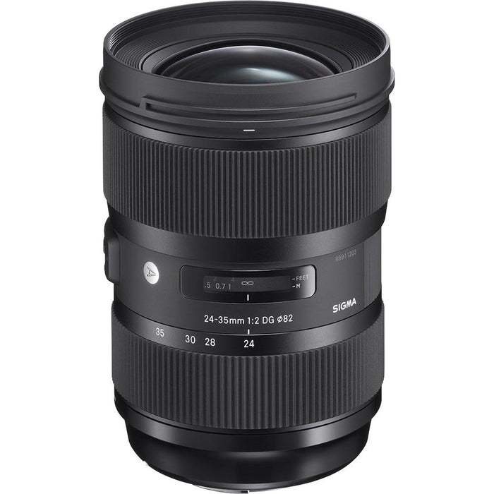 Sigma 24-35mm F2 DG HSM Standard-Zoom Lens for Nikon 64GB Bundle