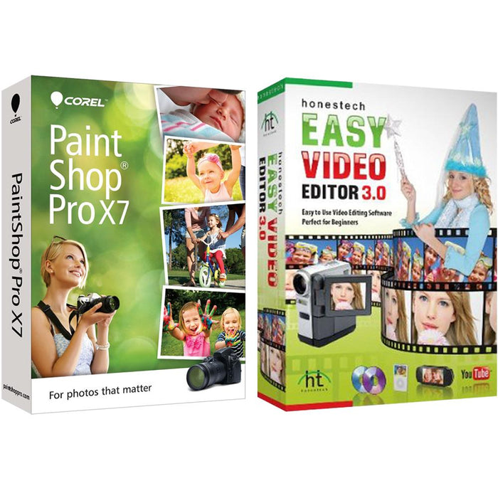 Corel Paint Shop Pro X7 w/ Honestech Video Editor (May be in Printer or Camera Box)