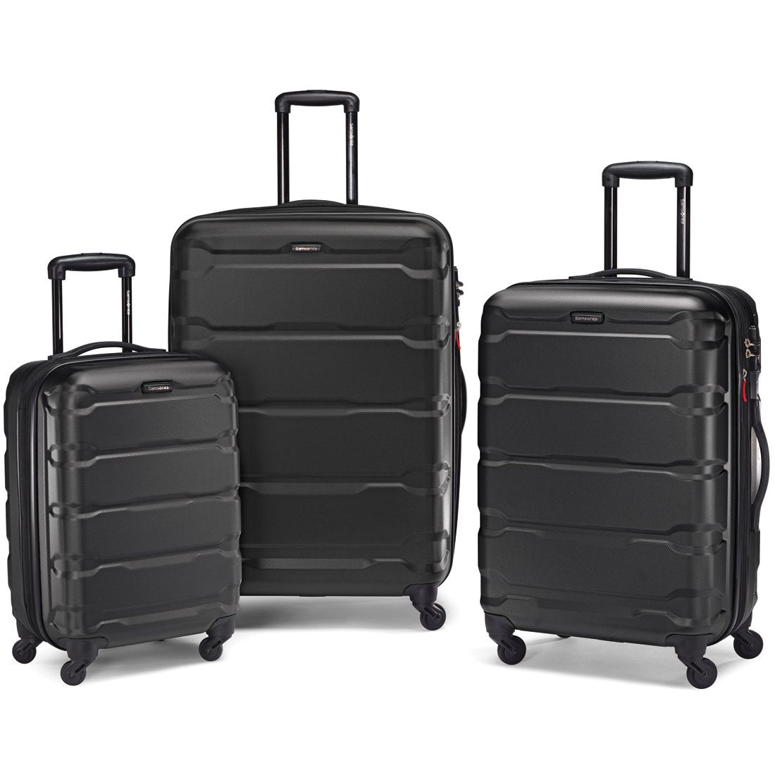 Samsonite Omni Pc Nest 3-Piece Spinner Set, Black