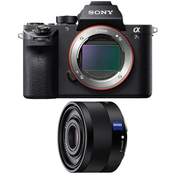 Sony a7S II Full-frame Mirrorless Interchangeable Lens Camera Body + 35mm Lens Bundle