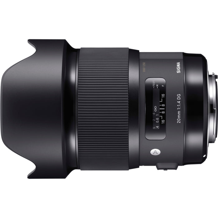 Sigma 20mm F1.4 Art DG HSM Wide Angle Lens for Nikon Full Frame DSLR Camera Bundle